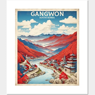 Gangwon South Korea Travel Tourism Retro Vintage Posters and Art